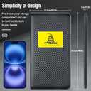 Giftguys Car Insurance and Registration Card Holder | for BMW Ford Tesla Cadillac All Cars | Store Cards, ID License & Essential Documents | Premium Leather with Magnetic Closure (Carbon Fiber+Yellow Flag)