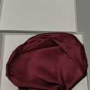 YANIBEST Adjustable Double Layer Satin Bonnet, Silk Hair Bonnet for Sleeping with Elastic Tie Curly Natural Hair Reduce frizz (One Size, Burgundy)