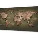 KUNHAAH Canvas Wall Art lagre Brown map of the World Painting Ready to Hang Framed Vintage World Map Artwork Prints for Living Room, Office Decor, Large Map Wall Decor 20"x40"