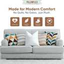 Pillowflex Synthetic Down Pillow Insert - 26x26 Down Alternative, Ultra Soft Large Square European Throw Pillow, Couch Euro Sham, Bed - 1 Decorative Form (26 Inch by 26 Inch)