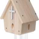 Carpenter Bee Trap for Outside - Church Style Nature Hanging Wood Carpenter Bee Traps Outdoor - Insect Traps with Removable Vault(1 Pack)