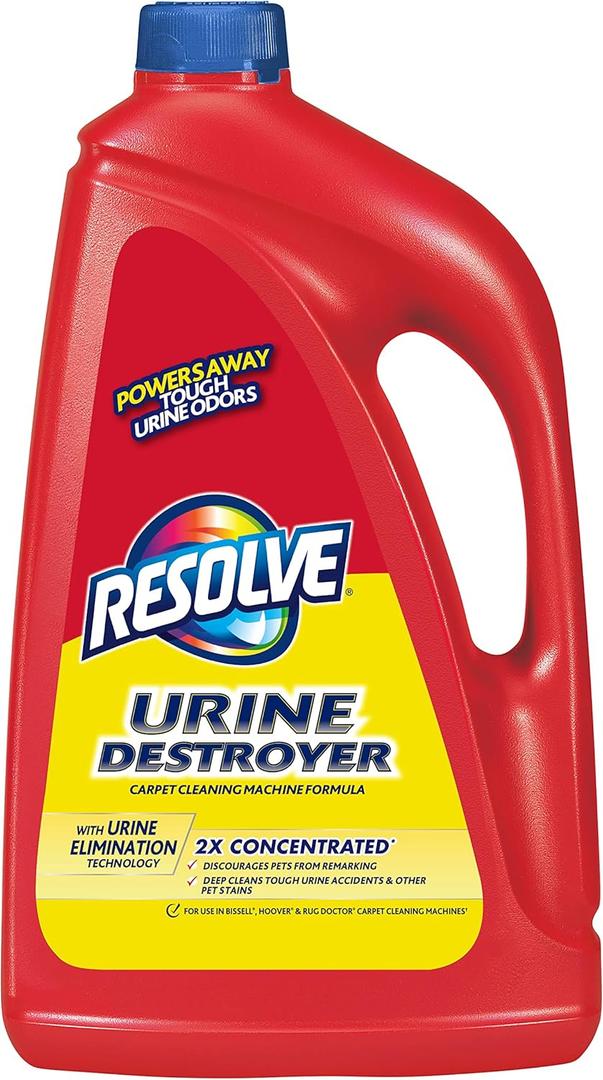 Resolve Urine Destroyer Carpet Cleaning Machine Formula, Safe for Bissell, Hoover & Rug Doctor, Carpet Cleaner, Carpet Cleaner Solution, 96 OZ (96 Fl Oz (Pack of 1))
