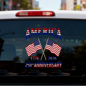 American Flag Sticker Decal- 9.44x11.8 Removable American Flag Decals for Trucks Car Trailer SUV Van or Any Smooth Surface, Patriotic Car Removable Sticker - Bumper Stickers-26