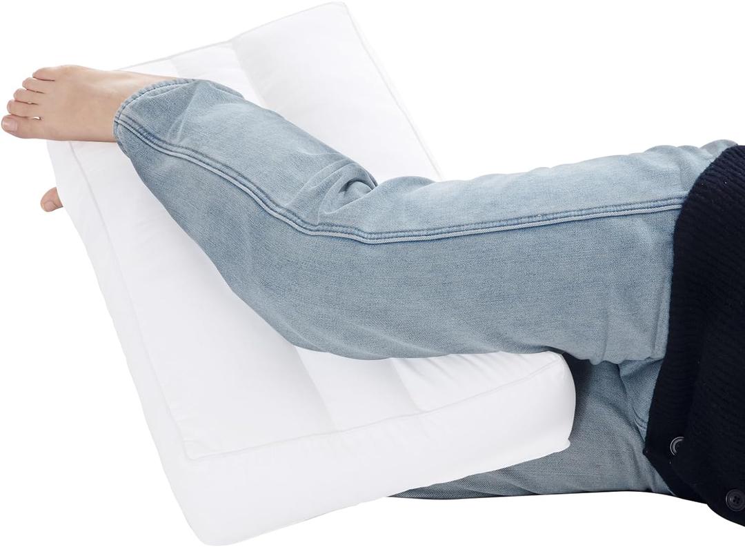 MABOZOO Knee Pillow for Side Sleepers Hip Pain,Between & Under Leg Pillows for Sleeping Side Sleeper,Down Alternative Pillow for Knee & Ankle Support,Sciatica & Back Pain Relief,Pregnancy Support (4 inch Thickness(13x26 in), New White)