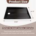 67767 Grease Tray for Weber Grill Parts Genesis 300 Series with Side Control Knob(2007-2010), 67758 Grill Drip Pan with Heat-resistant Plate for Weber Genesis E-310 E-320 Gas Grills Replacement Parts