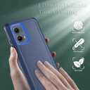 Qinmay Phone Case for Motorola Moto Edge 5G 2024 Case, Heavy Duty Shockproof & Dropproof 3-Layer Cover Phone Case for Motorola Moto Edge 2024(BeltClip_Blue)