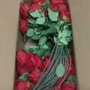 50 PCS Fake Red Roses, Artificial Red Flowers Bulk Realistic Silk Faux Rose with Stems for Wedding Decoration Anniversary Bridal Bouquet DIY Floral Arrangement Romantic Home Decor Gifts