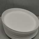 ejonirinjonir EI 18pcs White Wheat Straw Dinner Plates,Lightweight Dinner Plates,Premium Reusable Plastic Plates,Unbreakable Deep Big Plate for School,Family Dinner,Picninc