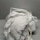 Masaca White Ruffled Oversized King Bedspread 128"x120",Stone-Washed Microfiber Shabby Farmhouse King Quilt Bedding Set Oversized,3Pcs Lightweight Crinkled Extra Large Boho Bedspread & Coverlet Sets