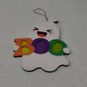 Halloween Door Decor, BOO Halloween Ghost with Light Hanging Sign Wall Hanging Outdoor,Gifts for Front Door Decoration