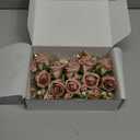 Ling's Moment Boutonniere for Men, 10pcs Groomsmen Guest Boutonniere, Artificial Flowers for Wedding Dcor/Prom/Homecoming,etc.Dusty Rose Pink