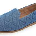 Aerosoles Women's Betunia Slip-On Loafer with Memory Foam Footbed (12 Wide, Med Blue Quilted Denim)