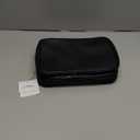 Travel Makeup Bag Women's Large Capacity Cosmetic Portable Organizer Large Opening Waterproof Storage Toiletry Bags Vertical Free-Standing Brush Holder for Easy Access Black