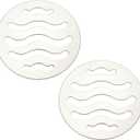 uxcell 2 Pcs Round Floor Drain Cover, Stainless Steel Shower Hair Catcher Drain Grate for Small Lawns, Bathroom Covers, Kitchen Floor Drains, Silver Tone(2.5 Inches)