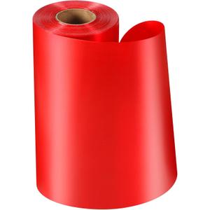 Syhood Outdoor Leaf Ribbon Floral Satin Ribbon for Crafts Aspidistra Waterproof Holiday Outdoor Decoration(8 Inch X 54 Yards,Red)