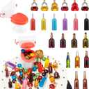 21 Pieces Miniature Bottles with 1 Piece Mini Toilet Cake Topper Dollhouse Cake Miniature Funny Toy Set for Party Celebrating Party, Birthday Decorations