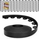 Landscape Edging 1.5 Inch Tall 150FT with 200 Stakes, Ribbed Garden Edging
