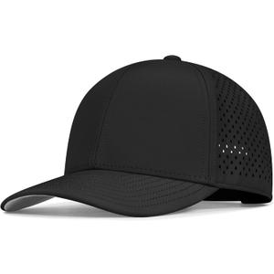 Performance Snapback Hats for Men Women,6 Panel Baseball Cap,Golf,Running,Workout, One Size (for Regular Heads)