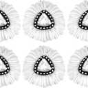 6 Pack EasyWring Spin Mop Refill - Compatible with O-Ceda, Microfiber Floor Spinning Heads Mop Head Replacement