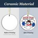 3 x Exercise & Fitness Ornaments 2024 | Snow Pain Snow Gain, Snowman 3D Weight Lifting Christmas Ornament, Gym Weights Exercise Sport, Gym Ornament (Snowman)