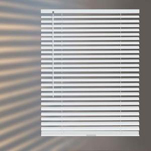 HIDODO Aluminum Mini Blinds for Windows Cordless Horizontal Window Shades for Light Adjustment, Metal Venetian Blinds Waterproof for Bedroom, Bathroom, 30" W x 48" H, White