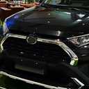 Front Grille Stripe Cover Compatible With Toyota RAV4 2025 2024 2023 2022-2019 Front Bumper Grille Strip Frame Trim Car Accessories 2PCS(Glossy Chrome Style) Not For Adventure