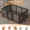Clear Acrylic Dog Playpen with Door, DIY Free Combination Pet Fence
