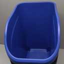Rubbermaid Undercounter Small Trash Can, 2 Pack Blue and Black for Recycling/Waste, 9.4-Gallon, Fits under Sink/Desk/Cabinet for use in Kitchen/Bathroom/Office