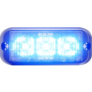 Abrams T3-B Led Grille Emergency Vehicle Warning Strobe Lights - Blue (1 Pack)