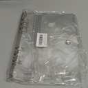 Journal Binder Cover A5 Clear Plastic Planner Cover Notebook Binder Refillable Notebook Shell (6.7x9.2) for Round-Ring Planner Pages (Inner Paper Not Included)