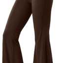 Women's Fold-Over Flare Yoga Pants - High Waist Drawstring Tummy Control Leggings for Pilates, Gym, Lounge & Daily Wear, XS