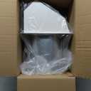 8 Inch Hooded Wall Vent with Screen and Damper, Wall Exhaust Vent Cover Cap for Exterior Ventilation and Outdoor Air Exhaust Kitchen Range Hood Dryer HVAC Duct, Galvanized Steel, White