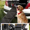 Folding Dog Ramp for Car SUV Truck, 17.3" x 63" Portable Pet Ramp for Large Dogs, Lightweight Non-Slip Dog Car Ramp, Sturdy Dog Ramp for Cars and High Beds, Easy to Carry and Store