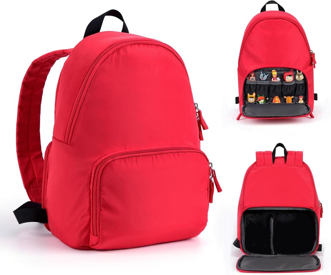 DDgro Carrying Storage Backpack for Toniebox Starter Set, Travel Bag for Toniebox, Tonie Characters, Headphone and Charging Station. (Red)