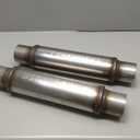 Flowmaster Flow FX Chambered Muffler  3.00 Center In / 3.00 Center Out  Round Body Moderate Sound  Stainless Steel  Affordable Performance for Modern Trucks, Muscle Cars & Daily Drivers (71419)