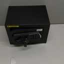 Tenamic Fireproof Safe Box 0.4 Cuft Electronic Digital Security Box, Keypad Small Lock Box Cabinet Safes with Internal Light, Solid Alloy Steel Office Hotel Home Mini Safe with 2 Passwords, Black