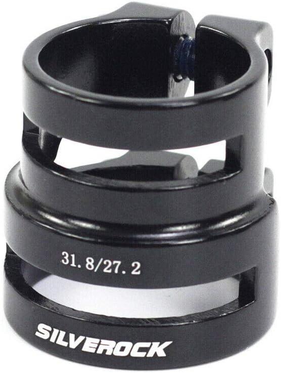 CNC Dual Size Seatpost Clamp 27.2/31.8mm for Carbon Post (Black)