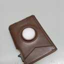 Iitrrs Airtag Wallet for Men, Minimalist Slim Mens Wallet Smart Pop Up Credit Card Holder for 9-13 Cards, RFID Blocking Wallet with ID Window & Cash Slot, Compact Bifold Metal Aluminum Card Case (CoffeeBrown)