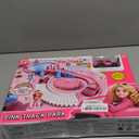 Race Tracks for Kids Ages 4-8, 203 PCS Pink Magic Tracks Electric Toys, Flexible Car Track Set Girls Toys Birthday Gifts for 2 3 4 5 6 Year Old Girls and Toddlers