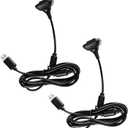 2Pack 6Ft Charging Cable for Xbox 360, Wireless Controller USB Charging Cable Compatible with Microsoft Xbox360 / xBox 360 Slim Wireless Game Controllers