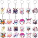 Kenning 36 Sets Ice Cream Drip Baseball Acrylic Keychain Gifts Bulk Baseball Party Event Team Gift Souvenir Party Favors