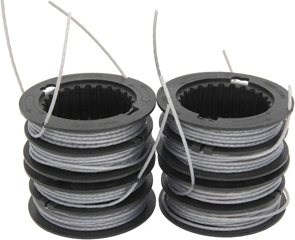 SB00L00 String Trimmer Replacement Spool Compatible with Greenworks SB00L00 ST60V ST60V-T0 .080-Inch 80V Front Mount String Trimmer Replacement Spool Refills Dual Line 2901619 2906302 Trimmer Line, Black