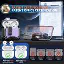 Compatible with AirPods 4th Gen Case with Phone Stand,Full Drop Protection Automatic Snap Switch and Lock Design with Cleaner Kit for Airpods 4 with Active Noise Cancellation Charging(2024)