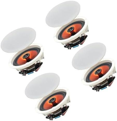 Herdio 6.5" 600 Watts Bluetooth Ceiling Speakers Wireless Home Recessed Speaker System Perfect for Indoor,Kitchen,Home Theater,Bedroom,Office,Covered Patio（4 Speakers）