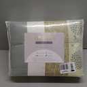 Homzard Quilt Queen Size - Queen Comforter Set, Mustard Yellow Beige Grey All Cotton Quilted Bedspread Set, Striped Floral Pattern Bedding, Lightweight Paisley 3 Piece, All Seasons (Queen (90"x98"))