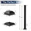 Egadis 2.56 in x 2.56 in x 48.5 in Aluminum Railing Post with Screws