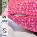 Kevin Textile Pack of 2 Valentines Decorative Outdoor Waterproof Pillow Covers Garden Cushion Sham Throw Pillowcase Shell for Patio Tent Couch 12x20 Inch Hot Pink