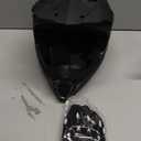 TCMT Dot Youth & Kids Motocross Offroad Street Helmet Full Face Motorcycle Youth ATV Helmet Dirt Bike Motocross ATV Helmet+Gloves+Goggles (Mystery Black, XL)