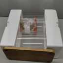 2 PCS 1.5 Gallon Drink Dispenser, Glass Beverage Dispenser With Wood Stand, Large Water Drink Dispensers For Parties With Stainless Steel Spigot, Ideal For Lemonade,Juice, Tea, And Party Drinks