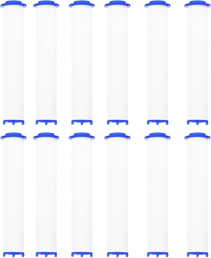 uxcell 12 Pcs Shower Head Filter 4.5 Inch PP Cotton Filter Cartridge Replacement High-Pressure Handheld Fan Shower Jet Sets